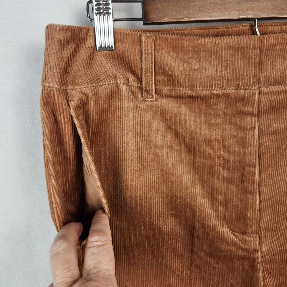 Boden Flare High Rise Corduroy Pants Dark Tan UK 14R US 10R R0180 NWT - Picture 9 of 16